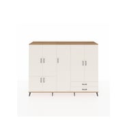 Hyperion Dolap 12 Raflı 2 Çekmeceli 7 Kapaklı 220x44x163 Çam-Aytaşı