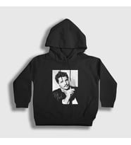 Presmono Unisex Çocuk Siyah Sign Pedro Pascal Kapüşonlu Sweatshirt 466997tt