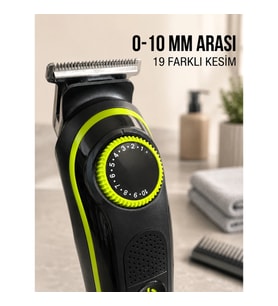 Mey İthalat® 5'i 1 Arada Erkek Tıraş Makinesi Hassas Kesim Sıfır Tıraş ve Sakal Bakım Seti