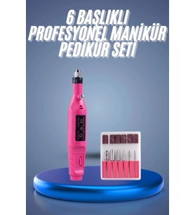 Profesyonel Manikür Pedikür Seti Törpü Makinesi Protez Tırnak Çıkarma