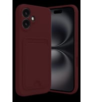 Pilelistore   iPhone 16 Kılıf Kelvin Kartvizitli Silikon - Bordo