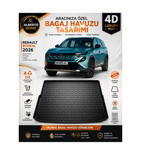 Alberto Rossi Renault Boreal 2026+ 4d ( ALT KISIM ) Araca Özel Bagaj Havuzu