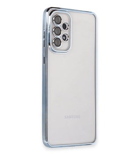 Northcity Samsung Galaxy A53 5G Uyumlu Kılıf Lensli Silikon - Açık Mavi