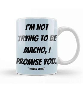 Daniel Craig Quotes Gift Kupa Bardak Porselen