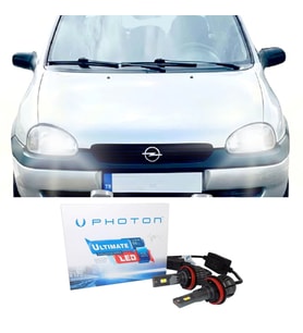 Opel Corsa B Led Xenon Uzun + Kısa Far Ampulü H4 Ultimate 9500 Lumens Yeni Seri Beyaz 1993-2000