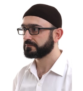 Baba Günü Hediyesi - Kahverengi Kışlık Nokta Desenli Orlon Namaz Takkesi