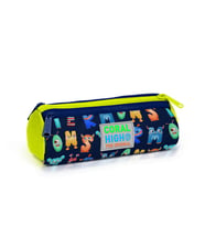 Coral High Kids Lacivert Neon Sarı Monster Desenli Üç Bölmeli Kalem Çantası 22026