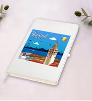İstanbul Tasarımlı Beyaz Defter