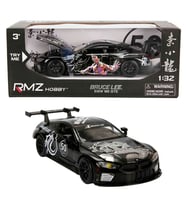 1:32 Sesli ve Işıklı RMZ Hobby Bruce Lee Serisi Die Cast Çek Bırak Model Araba - Siyah Bmw M8 Gte Siyah
