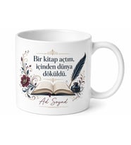 Edebiyat Öğretmenine Hediye Şiir Temalı Kahve Kupası Özel Tasarım Bardak