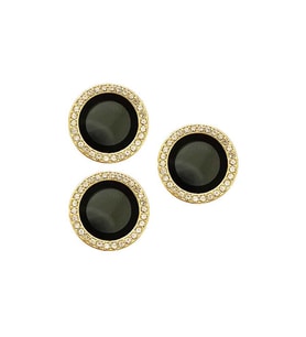 Apple iPhone 14 Pro CL-06 Renkli Taşlı Kamera Lens Koruyucu (Gold)