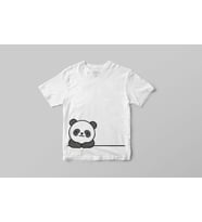 Sevimli Panda Baskı Tişört (Yetişkin - Çocuk)