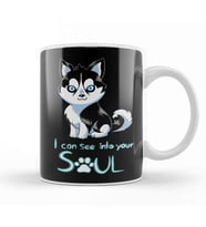 Siberian Husky I Can See Into Your Soul Kupa Bardak Porselen