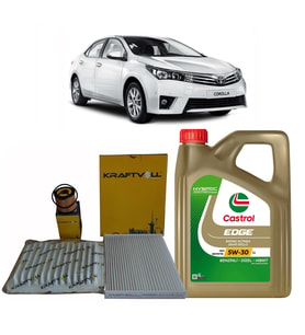 2013-2019 TOYOTA COROLLA 1.33 1.6 BENZİNLİ MOTORLAR İÇİN PERİYODİK BAKIM SETİ HAVA POLEN YAĞ FİLTRESİ 5W 30 EDGE YAĞ 4L