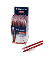 Tükenmez Kalem - Kırmızı Renk - 1.0 mm Medium Uç