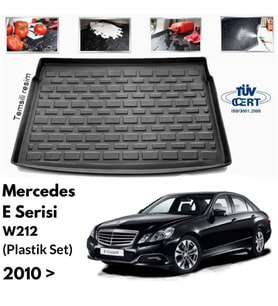 Mercedes W212 E Class Bagaj Havuzu Paspası Plastik Set
