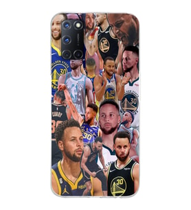 Oppo A52/A72/A92 Uyumlu Steph Curry Kolaj Tasarımlı Şeffaf Telefon Kılıfı