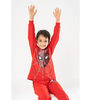 ERKEK ÇOCUK SPİDERMAN ÖRÜMCEK ADAMLI 3LÜ 2İP EŞOFMAN TAKIMI (Kırmızı)