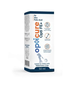 Opticure Opti Fe+ Kedi ve Köpek Sıvı Demir, Bakır ve Folik Asit Desteği 50ml
