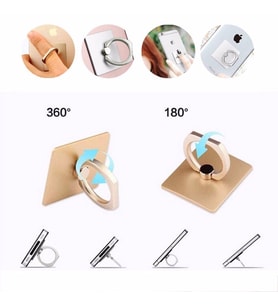 Metal Telefon Tutucu Selfie Yüzüğü Halkası i Ring Yüzük 360 Oynar