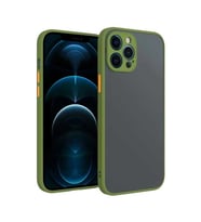 iPhone 12 Pro 6.1inç Kamera Korumalı Premium Silikon Kılıf-(5775) — Renk: Asker Yeşili