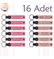 Pembe & Yavru Ağzı, 16’li Set, İsim Yazılı Deri Hediyelik, Satranç Turnuvası Katılımcılarına Hediye