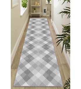 Gri Kaymaz Modern Kesme Rulo Özel Ölçülü Yolluk AR1341