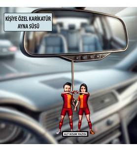 Kişiye Özel Taraftar Karikatür Ayna Süsü – Taraftar Hediyesi