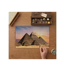Mısır Piramitleri Tasarımı 240 parça Ahşap Puzzle Ahşap Kutuda MP05575