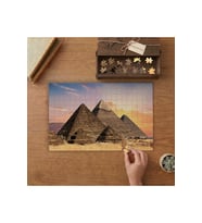 Mısır Piramitleri Tasarımı 240 parça Ahşap Puzzle Ahşap Kutuda MP05575