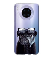 PrintiFy Huawei Mate 30 ile Uyumlu 1mm Slim Fit Köpek 3 050f Baskılı Şeffaf  Kılıf