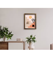 BK Home Doğal Masif Ahşap Çerçeveli Tablo 45x65cm-48