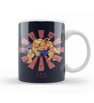 E Honda Retro Japanese Street Fighter Kupa Bardak Porselen