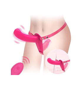 Uzaktan Kumandalı Çift Taraflı Titreşimli Strap-On Rose – 10 Mod, Su Geçirmez, Ayarlanabilir Kayışlı