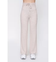Chuba Kadın Fitilli Triko Pantolon Bej 22WK261