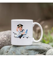 Kişiye Özel Bardak - Karikatür Bardak - Pilot Bardağı