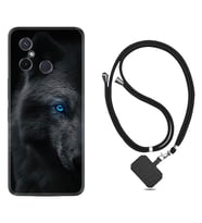 Xiaomi Redmi 12C Kılıf Resimli Boyun Askılı İpli Desenli Silikon Series Dark Wolfs 1834