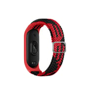Mey İthalat® Mi Band 6 Kordon - Kırmızı-Siyah