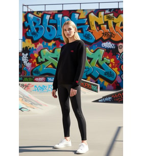 Kadın Bisiklet Yaka Düşük Kol Nakışlı Örme Sweatshirt Fonksiyonel Dayanıklı Kaliteli Rahat