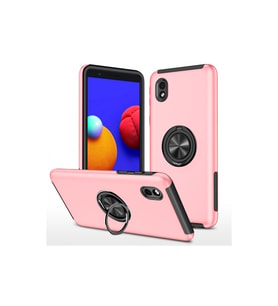 Galaxy A01 Core Kılıf Elit Yüzüklü Kapak - Pembe