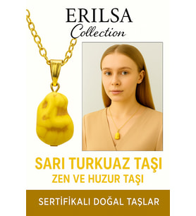 Sertifikalı Sarı Renkli Ham İşlenmemiş Sarı Turkuaz Taşı Kolye – Doğal Enerji, Şans ve Ruhsal Koruma (Çok Renkli)