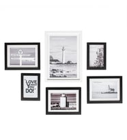 Porsima DHZ90055 Renkli Ahşap Modern Dekoratif 6 Parça Fotoğraf Çerçevesi Masa Duvar Fotoğraf Çerçevesi