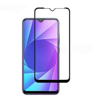 Realme 6İ Uyumlu Zore Kenarları Kırılmaya Dayanıklı Cam Ekran Koruyucu (Siyah)