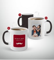 BK Gift Kişiye Özel Babalar Günü Hediyesi Fotoğraflı Sihirli Kupa Bardak-60 (Beyaz)