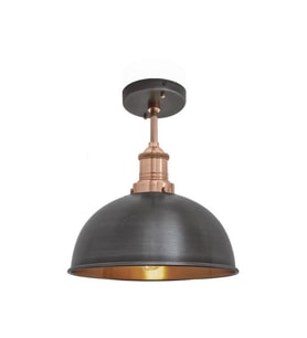 MYLİGHTS   RETRO RUSTİK AV İZE TAVAN AVİZE PLOFONYER AVİZE 30 CM (Siyah)