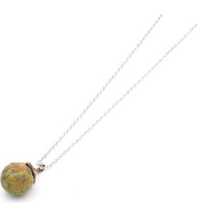 Doğal Taş Unakit Kolye (Zincir Dahil)
