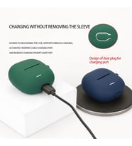 Xiaomi Redmi Buds 6 Lite ile uyumlu Kılıf Kancalı Kılıf Tam Koruma Kancalı Kılıf Toz ve Kirden Koruyan Silikon Redmi Buds 6S ile uyumlu kılıf Lacivert