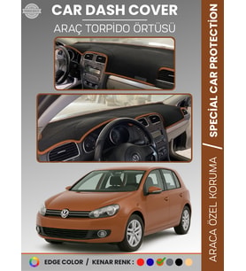 VOLKSWAGEN GOLF 6 (2008-2012) Torpido Örtüsü Ön Göğüs Koruma Tam Uyum UV Koruma