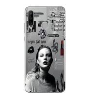 Huawei P30 Lite Uyumlu Taylor Swift Desenli Şeffaf Telefon Kılıfı