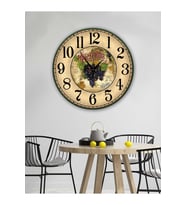 BİLGE LAZER Retro Tasarımlı Duvar Saati 35x35 Cm (Çok Renkli)